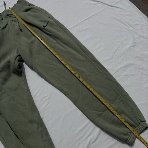 Nike Joggers SweatPants Sm Sage Green Pockets Elastic Waist Drawstring Blck Logo - Picture 8 of 12